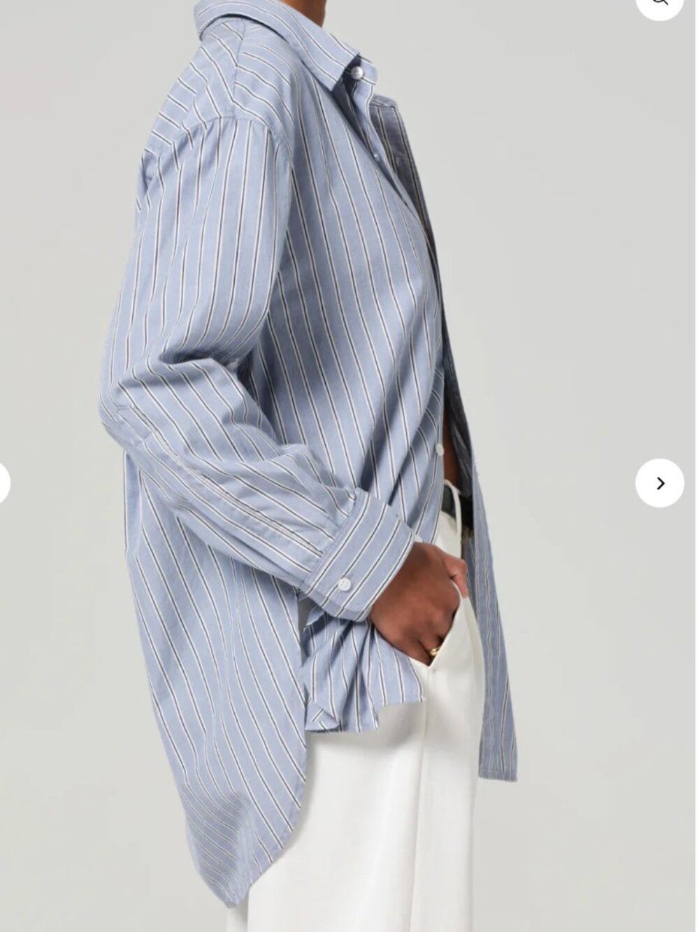 Citizens of Humanity Striped Kayla Shirt - Picture 3 of 9